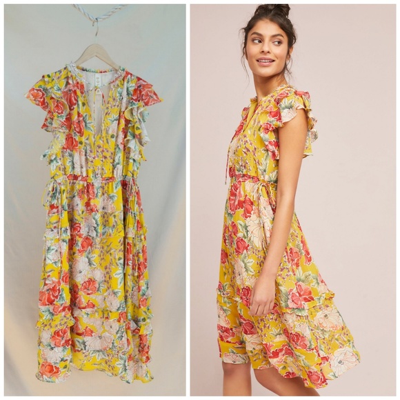 Anthropologie Dresses & Skirts - NWT, Anthropologie, Dolan Ellory Floral Silk Dress